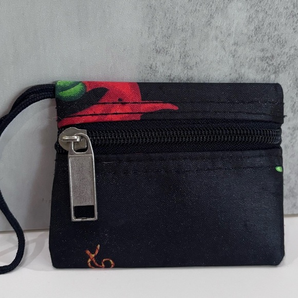 NWOT Black Purse Tote Handbag & Wallet Coin Purse With Red Chili Pepper Design - Picture 12 of 15